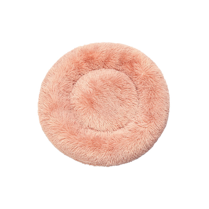 Pawzee Pet Bed Cat Dog Donut Nest Calming Kennel Bed in Pink Medium