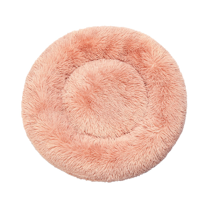 Pawzee Pet Bed Cat Dog Donut Nest Calming Kennel Bed in Pink XXL