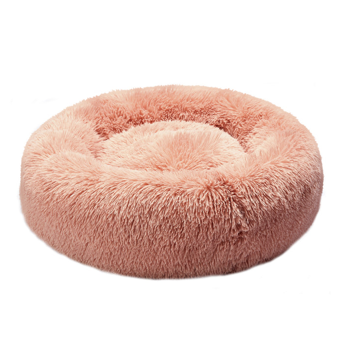 Pawzee Pet Bed Cat Dog Donut Nest Calming Kennel Bed in Pink XXL