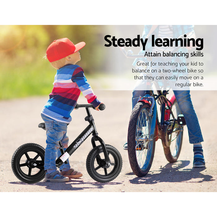 Funzee First Ride Kids Balance Bike | Toddler Learn To Ride Bike in Black