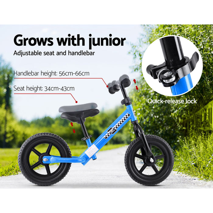 Funzee First Ride Kids Balance Bike | Toddler Learn To Ride Bike in Blue