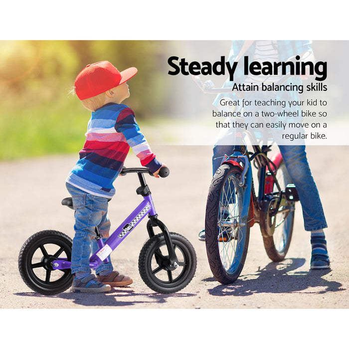 Funzee First Ride Kids Balance Bike | Toddler Learn To Ride Bike in Purple