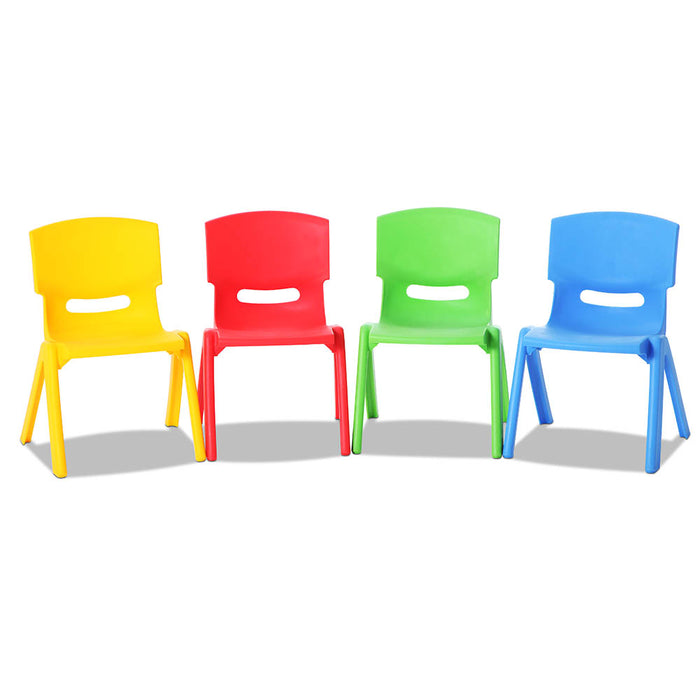 Funzee Fun Set of 4 Colourful Kids Play Chairs | Stackable Kids Chairs