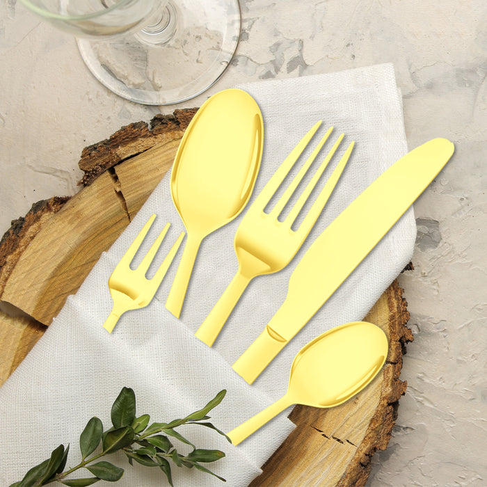 High Quality 30pcs Stainless Steel Cutlery Set in Gold