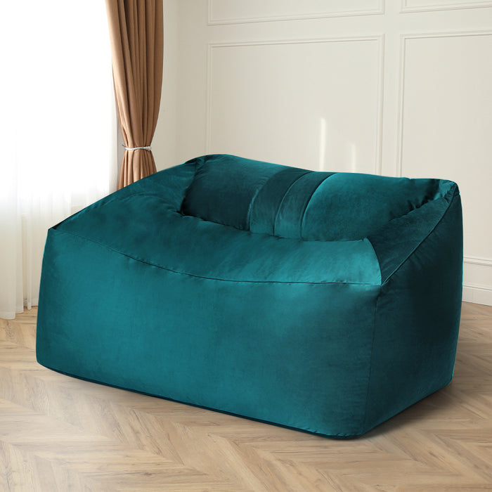 Ottoman Bean Bag Chair Cover Soft Velevt Home Game Seat Lazy Sofa 145cm Length