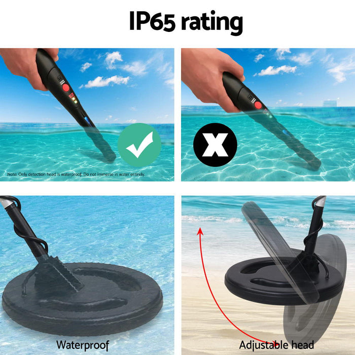 LCD Pinpointer 6.5kHz Pro Comfort Metal Detector | Up to 22cm Deep Sensitive Searching and Detection