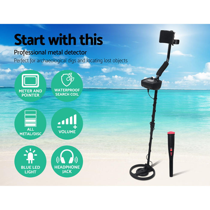 LED Pinpointer 6.5kHz Metal Detector | Up to 16cm Deep Sensitive Searching and Detection