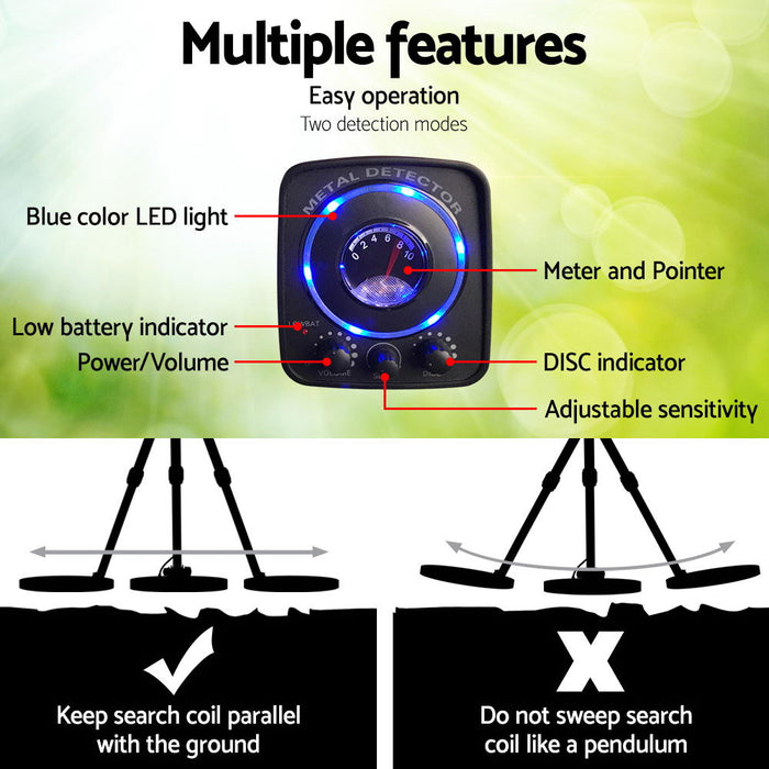 LED Pinpointer 6.5kHz Metal Detector | Up to 16cm Deep Sensitive Searching and Detection