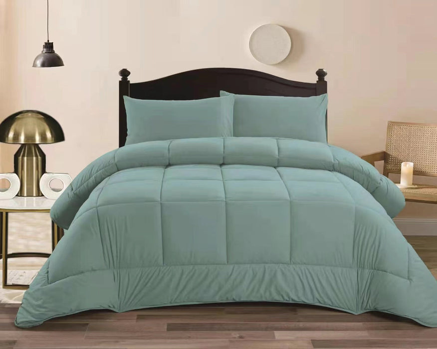 Ramesses Ultra Soft Mink Flannel Comforter Set | Box Stitch Ultra Warm Comforter | Soft Cozy Bedding | 3 Sizes - 4 Colours