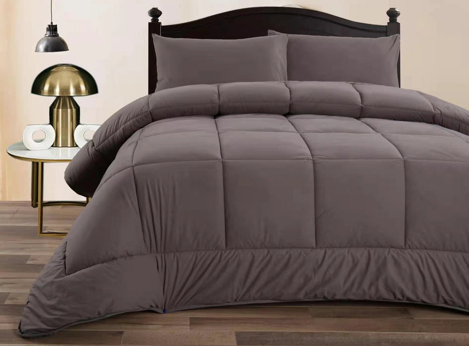 Ramesses Ultra Soft Mink Flannel Comforter Set | Box Stitch Ultra Warm Comforter | Soft Cozy Bedding | 3 Sizes - 4 Colours