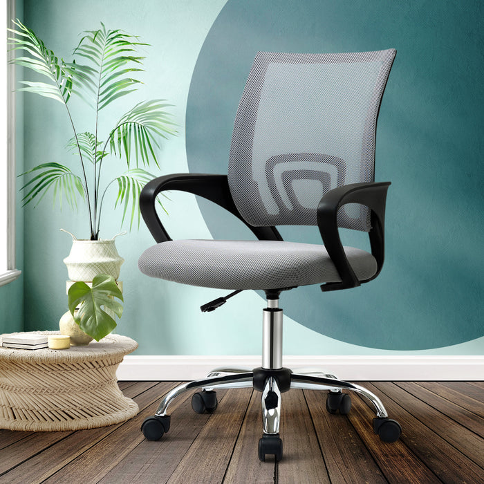 Milano Deluxe Mesh Office Computer Chair in Grey by Oikiture