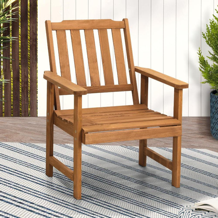 Tatiana Luxe Hi Quality Outdoor Wooden Chairs | Patio Garden High Back Chairs in 2 Finishes