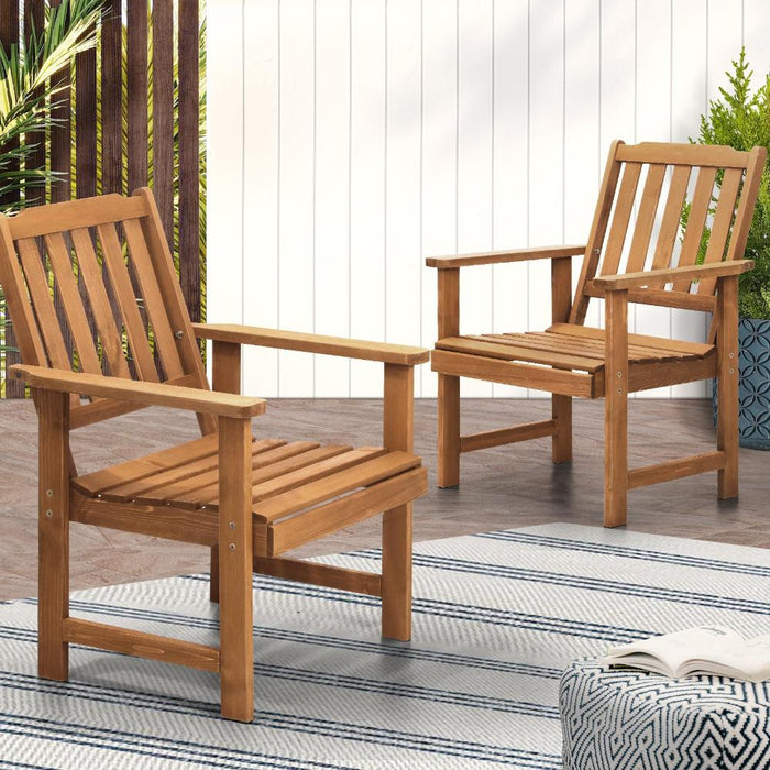 Tatiana Luxe Hi Quality Outdoor Wooden Chairs | Patio Garden High Back Chairs in 2 Finishes