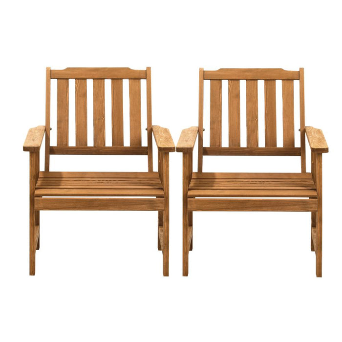 Tatiana Luxe Hi Quality Outdoor Wooden Chairs | Patio Garden High Back Chairs in 2 Finishes