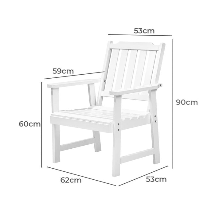 Tatiana Luxe Hi Quality Outdoor Wooden Chairs | Patio Garden High Back Chairs in 2 Finishes