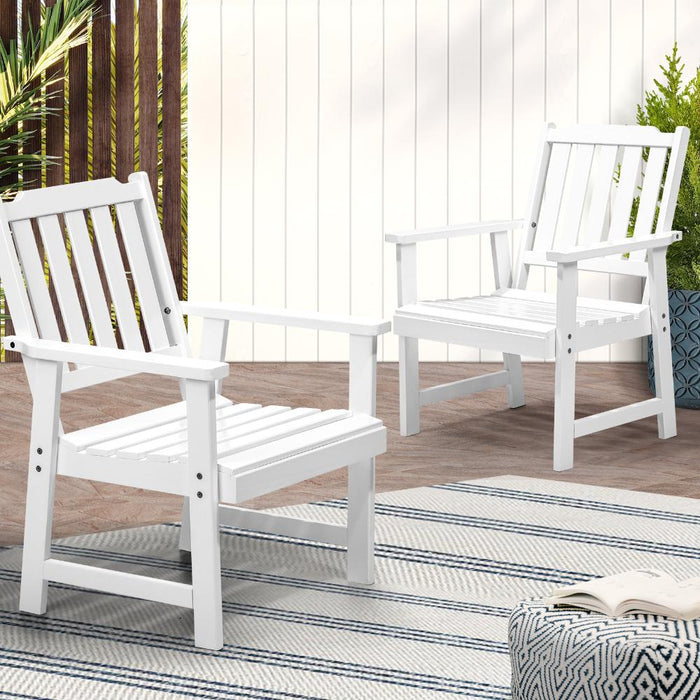 Tatiana Luxe Hi Quality Outdoor Wooden Chairs | Patio Garden High Back Chairs in 2 Finishes