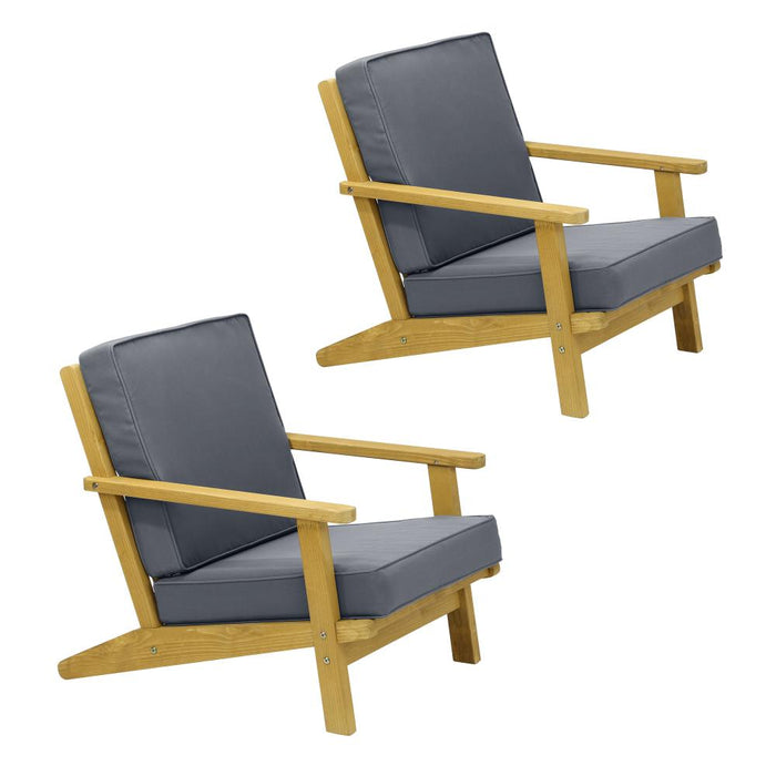 Breeze Designer Outdoor Sun Lounge Armchairs | Soft Cushioned Wooden Patio Lounge Chairs |3 Models