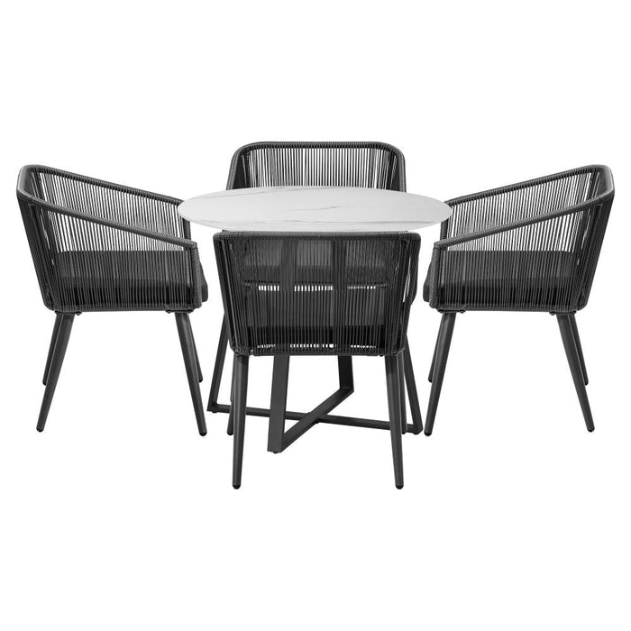 Imoli Modern Designer Outdoor Furniture Set | 3 or 5 Piece Rope Style High Quality Lounge Setting | Balcony Patio Set | 4 Models