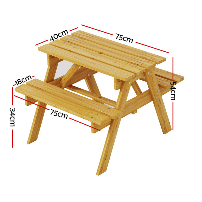 Funzee Multi Purpose Kids Outdoor Table and Bench Set | Kids Bench Seat