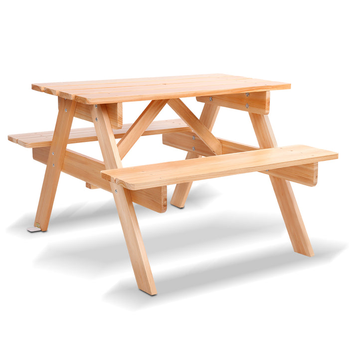 Funzee 4 Seat Kids Wooden Picnic Bench Set