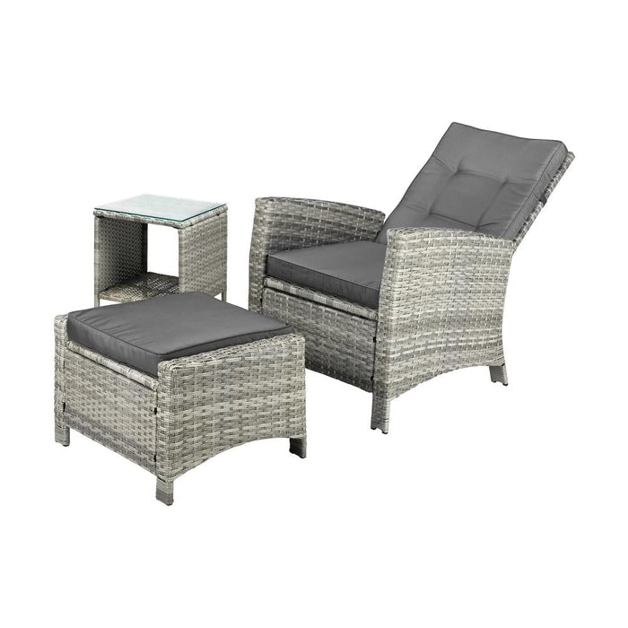 Amalfi Lux Rattan Wicker Outdoro Lounger Set | High Quality Weather Resistant Garden Patio Furniture Set | Adjustable Cushioned Lounger Sets | 2 Finishes