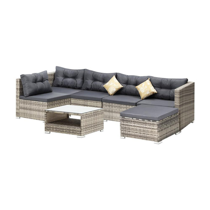 Ariana High Quality Wicker Outdoor Lounge Set | 4 or 6 Seater Modern Rattan Lounge Set with Table | 2 Colours