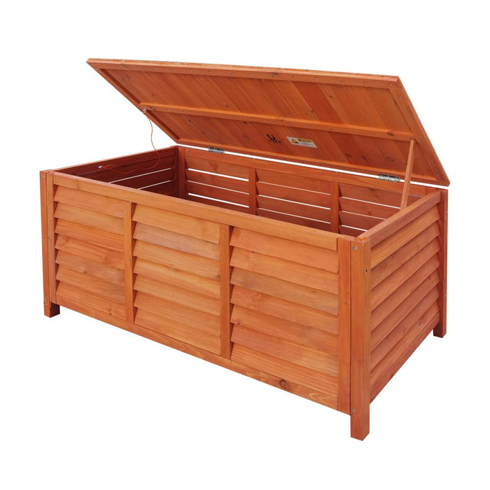 Forte Wooden Outdoor Storage Box | Storage Garden Bench Wooden Chest by Livsip