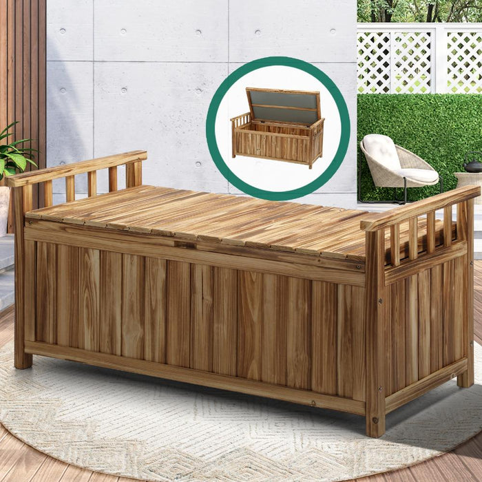 Forte 160L Outdoor Storage Box and Garden Bench | Premium Garden Storage and Seating Bench | 2 Colours