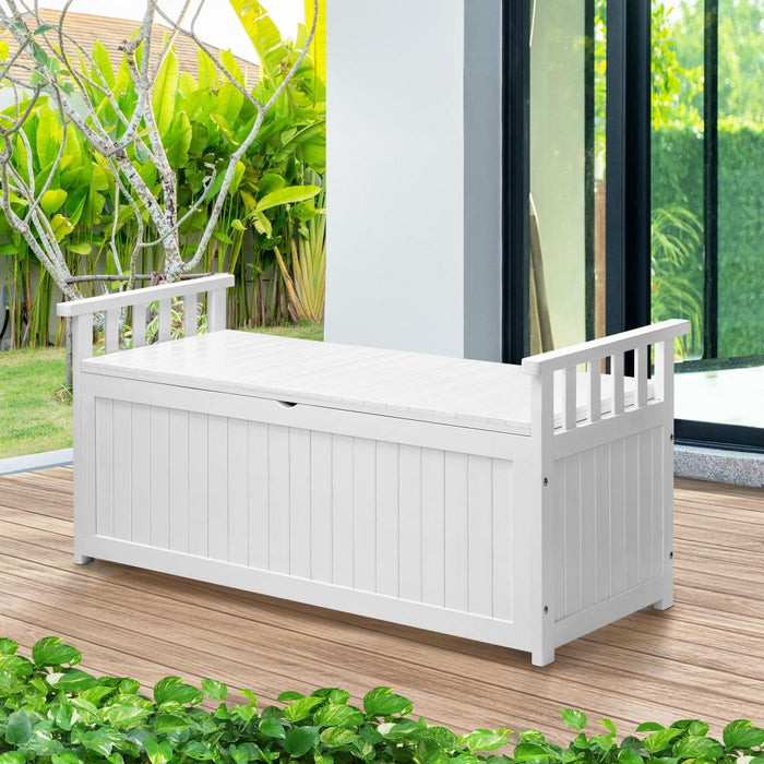 Two in One Outdoor Bench and Storage Box |Wooden Garden Bench by Livsip | 3 Colours