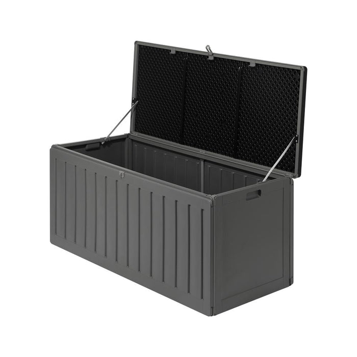 High Quality Premium 490L Outdoor Storage Box and Bench | Lockable Weatherproof Garden Storage Box | 2 Colours