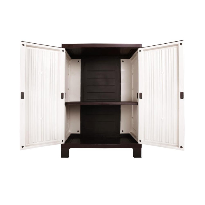 Forte Weatherproof Outdoor Storage Cabinet Box | Lockable Garden or Garage Storage Cupboard by Livsip