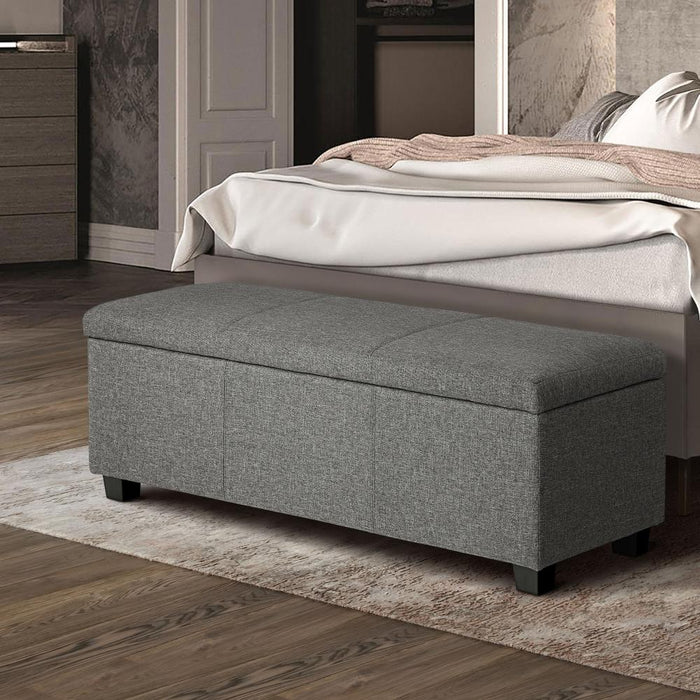 Premium Fabric Two in One Ottoman Storage Box and Seating Bench | 2 Designs | 3 Colours