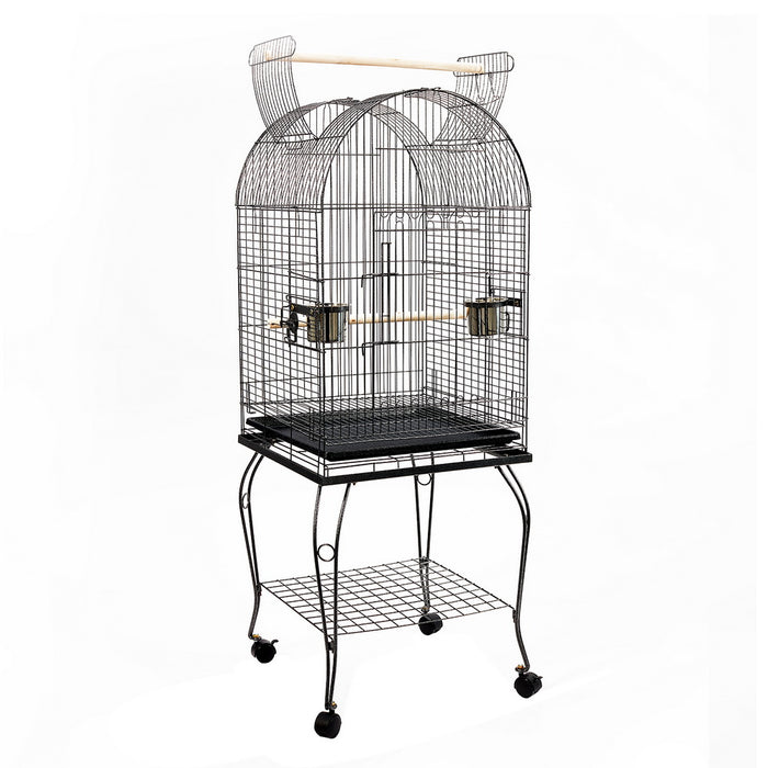 53cm Large Anti Rust Bird Cage with Perch in Black by i.Pet