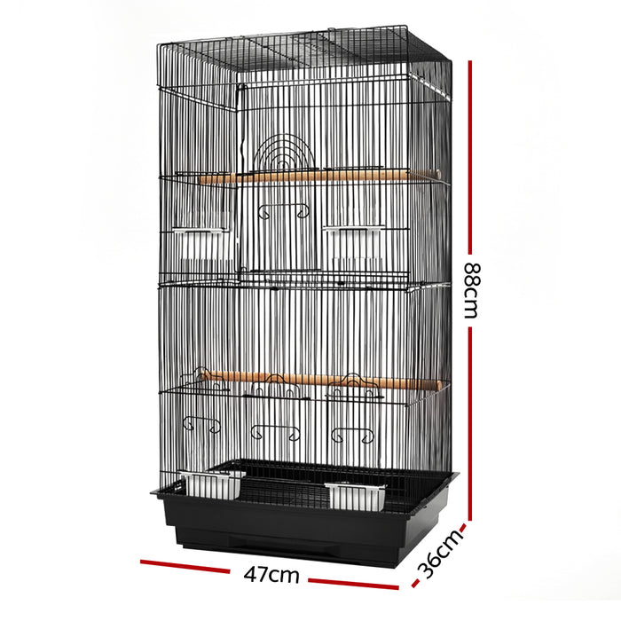 88cm High Quality Medium Bird Cage with Perch in Black by i.Pet