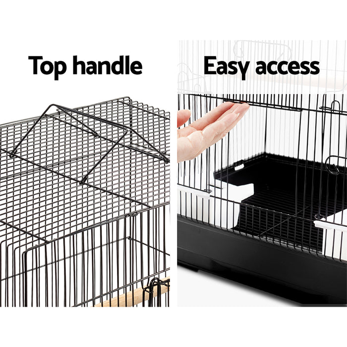 88cm High Quality Medium Bird Cage with Perch in Black by i.Pet