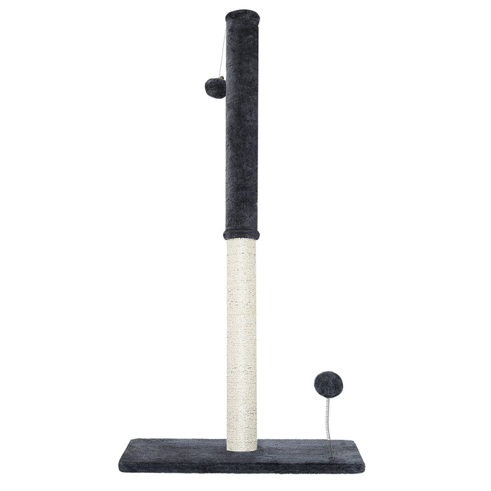 105cm Cat Tree Scratching Post Scratcher Tower | Cat Hanging Toys Post Grey