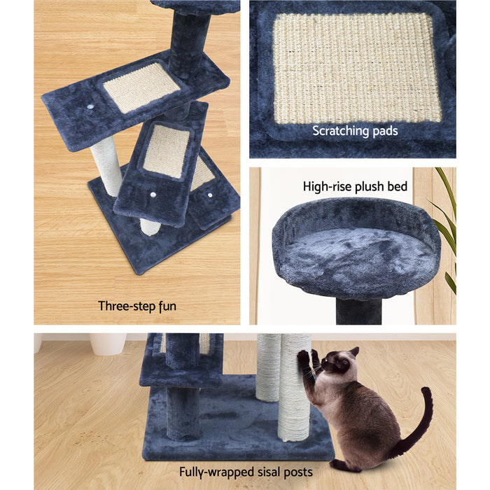 100cm Cat Tree Scratching Post Scratcher Tower | Wooden Cat Condo House