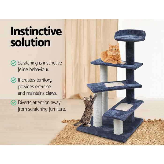 100cm Cat Tree Scratching Post Scratcher Tower | Wooden Cat Condo House