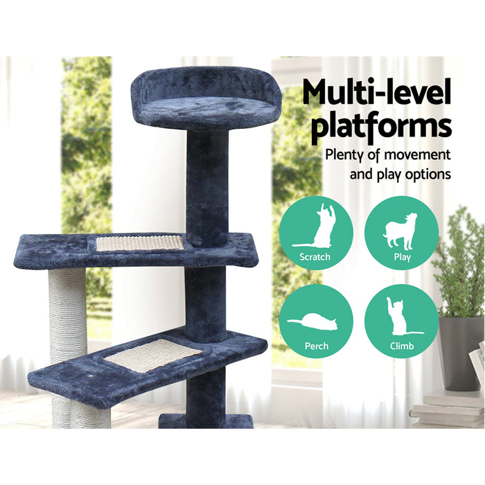 100cm Cat Tree Scratching Post Scratcher Tower | Wooden Cat Condo House