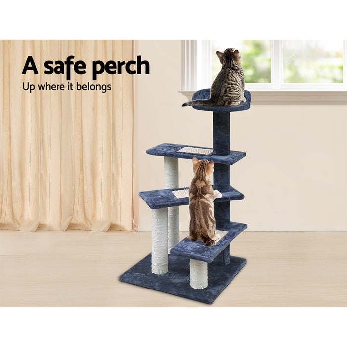 100cm Cat Tree Scratching Post Scratcher Tower | Wooden Cat Condo House