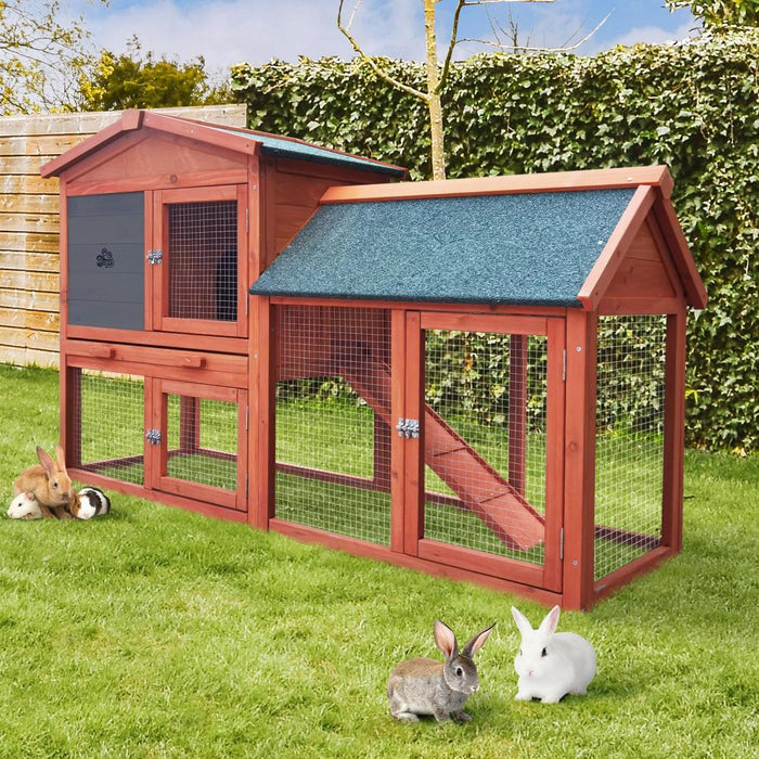 Alopet 135cm x 52cm x 85cm Rabbit Hutch or Chicken Coop | Wooden Coop Hutch