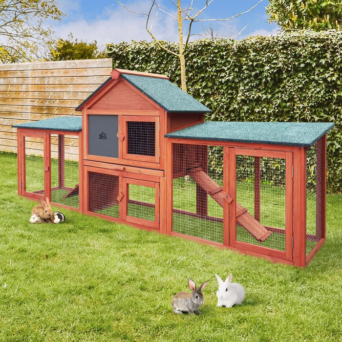 Alopet 210cm x 45cm x 85cm Rabbit Hutch or Chicken Coop | Wooden Coop Hutch