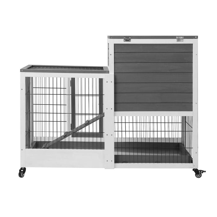 Deluxe Wooden Alopet Rabbit Hutch Chichen Coop Hutch 100 x 55 x 90cm