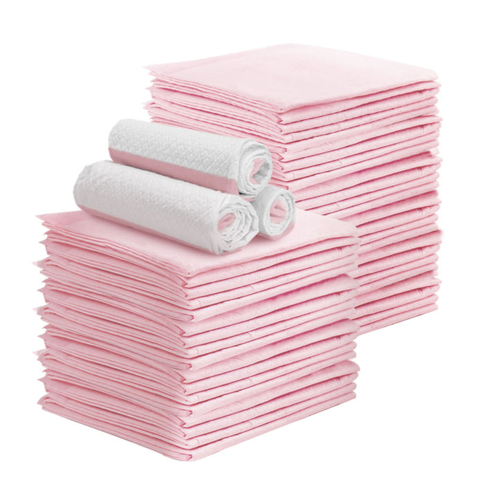 Super Absorbent 200 Puppy Pet Training Pads | Dog Cat Toilet - Pink