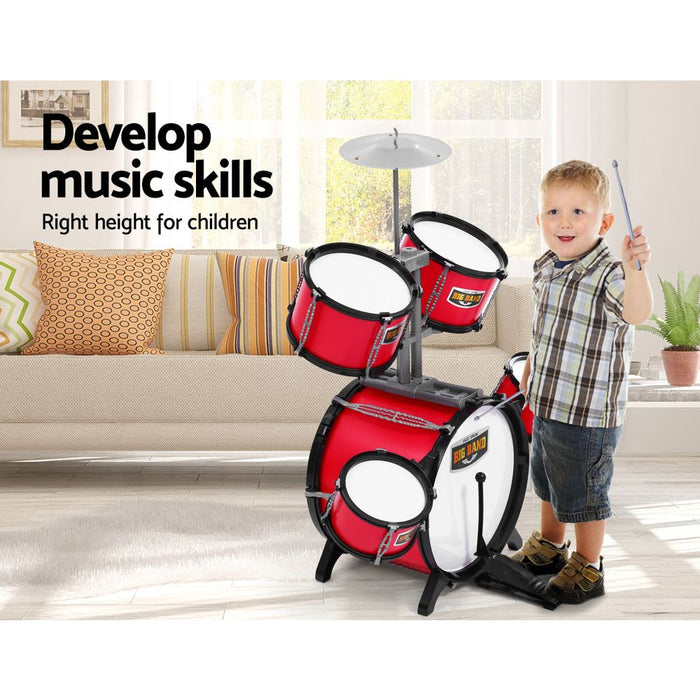 Funzee Kids Interactive 7 Drum Set | Kids Fun Play Drums Kit and Musical Toy