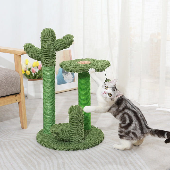 Pawzee Ultimate Cactus 2 Tier Cat Tree Scratching Post Condo Tower