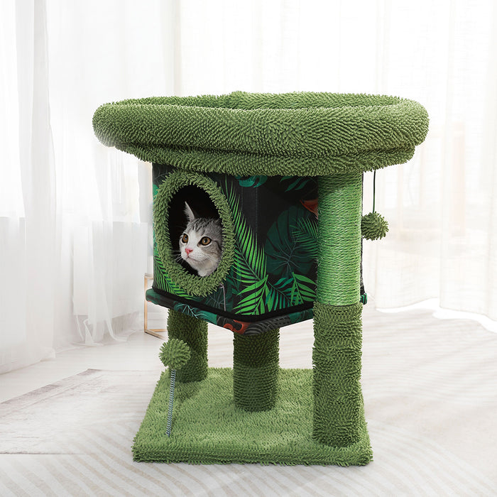 Pawzee Compact Cat Tree Scratching Post Condo Tower