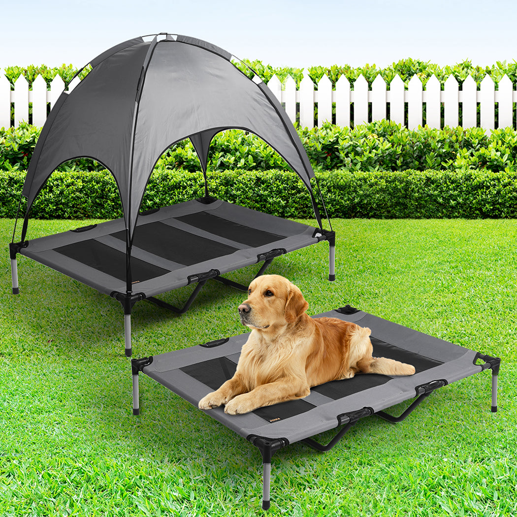 Garden dog bed outlet with canopy