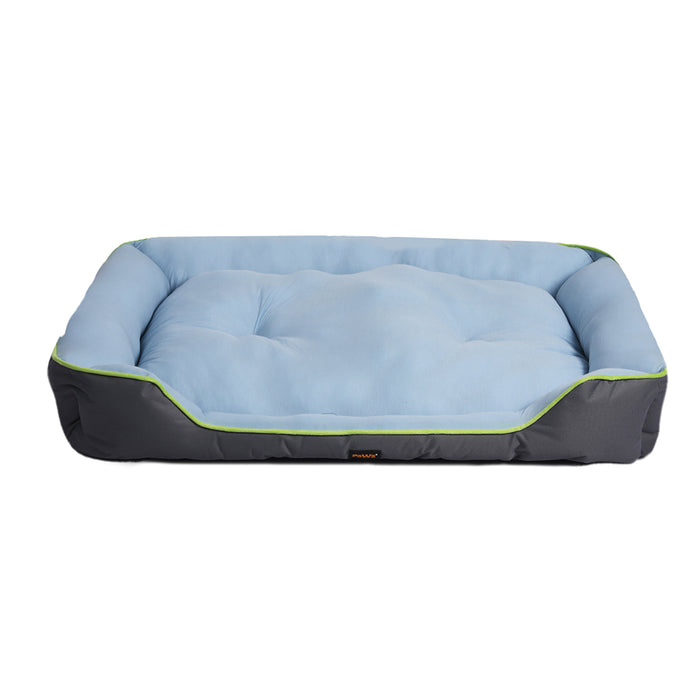 Pawzee Soft Comfy Cooling Sofa Pet Bed | Cotton Filled Dog Bed - Grey Large