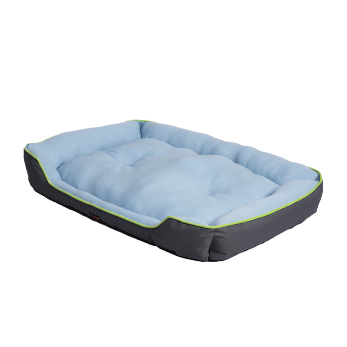 Pawzee Soft Comfy Cooling Sofa Pet Bed | Cotton Filled Dog Bed - Grey Large